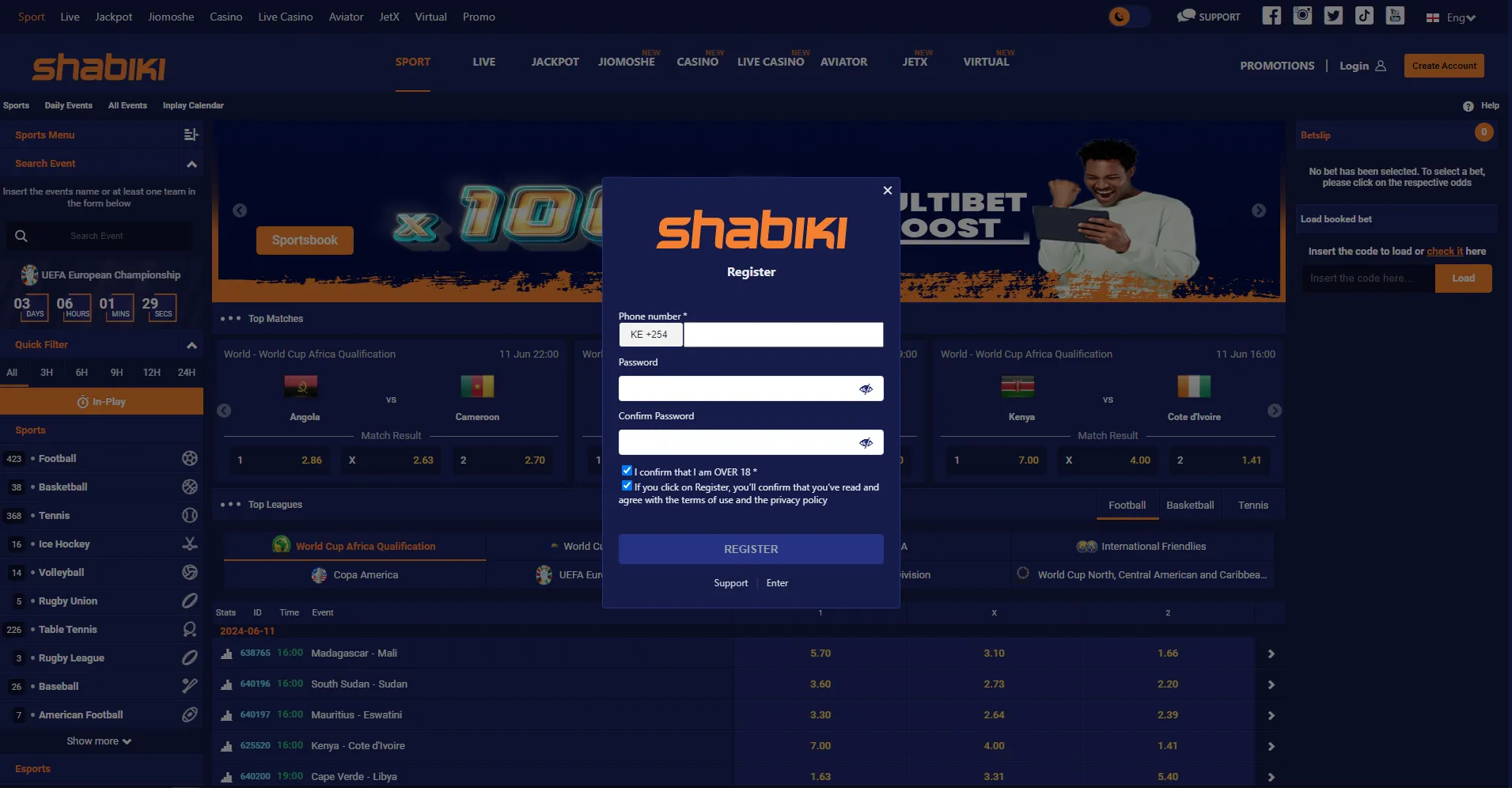 How to set up a Shabiki Aviator account in Kenya